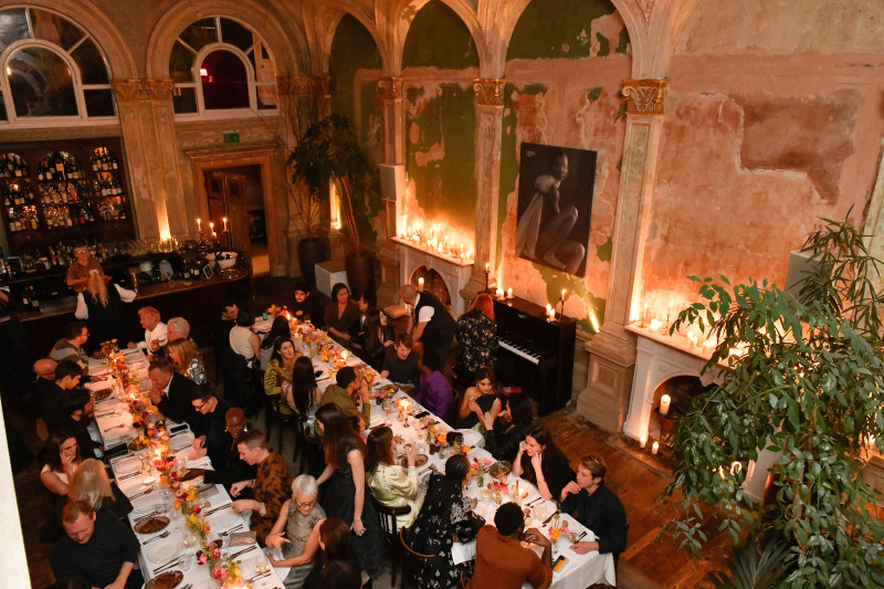 Sessions Arts Club interior, candlelit dinner setting